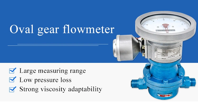 Analog Output Diesel Fuel Oil Flow Meter Oval Gear Flowmeter Supplier Low Cost Positive Displacement Heavy Fuel Oil Oval Gear Flow Meter